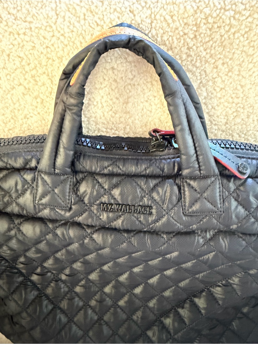 MZ Wallace Black Quilted Metro Tote - Convertible Laptop Crossbody Bag - Picture 2 of 6